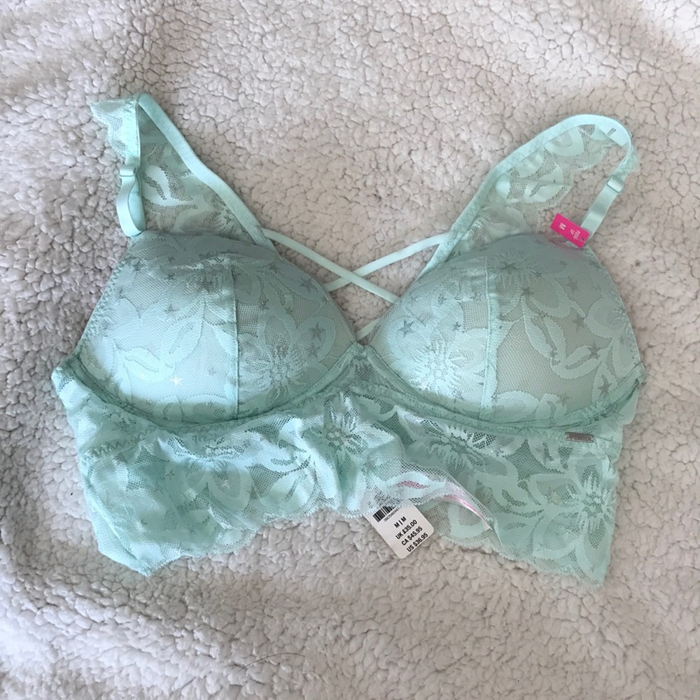 PINK lace bralette